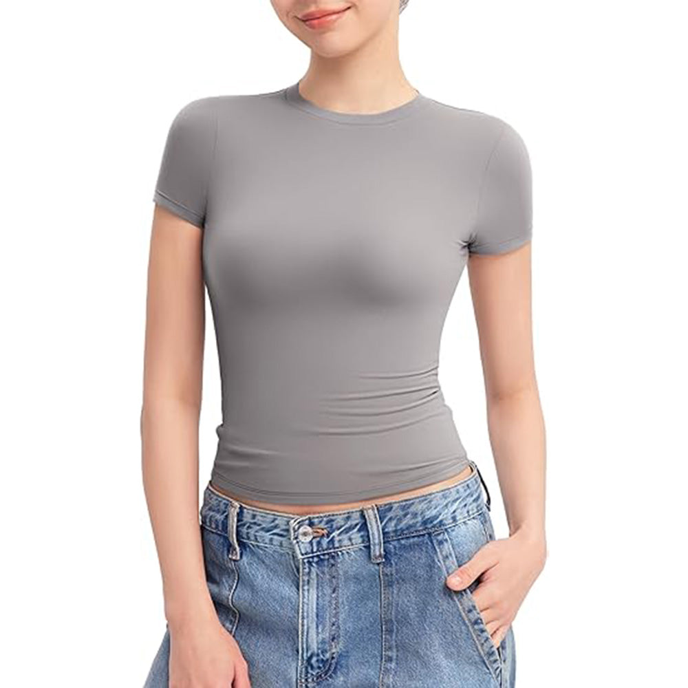 👚✨ Women's Double-Lined Slim Fit T-Shirt | Crew Neck Short Sleeve Top for Everyday Basics | Smoke Cloud Pro Collection ☁️ #WardrobeEssentials #OOTDInspo 👚✨ Women's Double-Lined Slim Fit T-Shirt | Crew Neck Short Sleeve Top for Everyday Basics | Smoke Cloud Pro Collection ☁️ #WardrobeEssentials #OOTDInspo